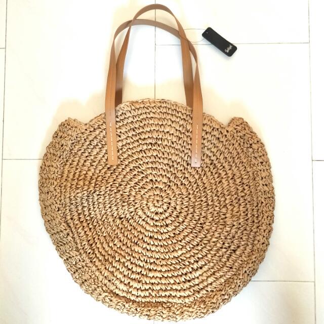 Sportsgirl straw sale bag