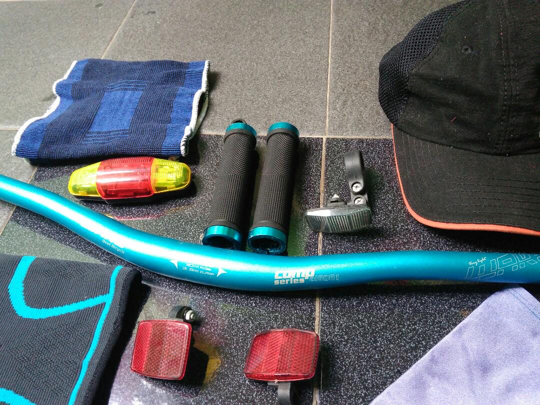 Stang Handle Bar Sepeda Mtb Lampu Manset Topi Olah Raga Sepeda Di Carousell