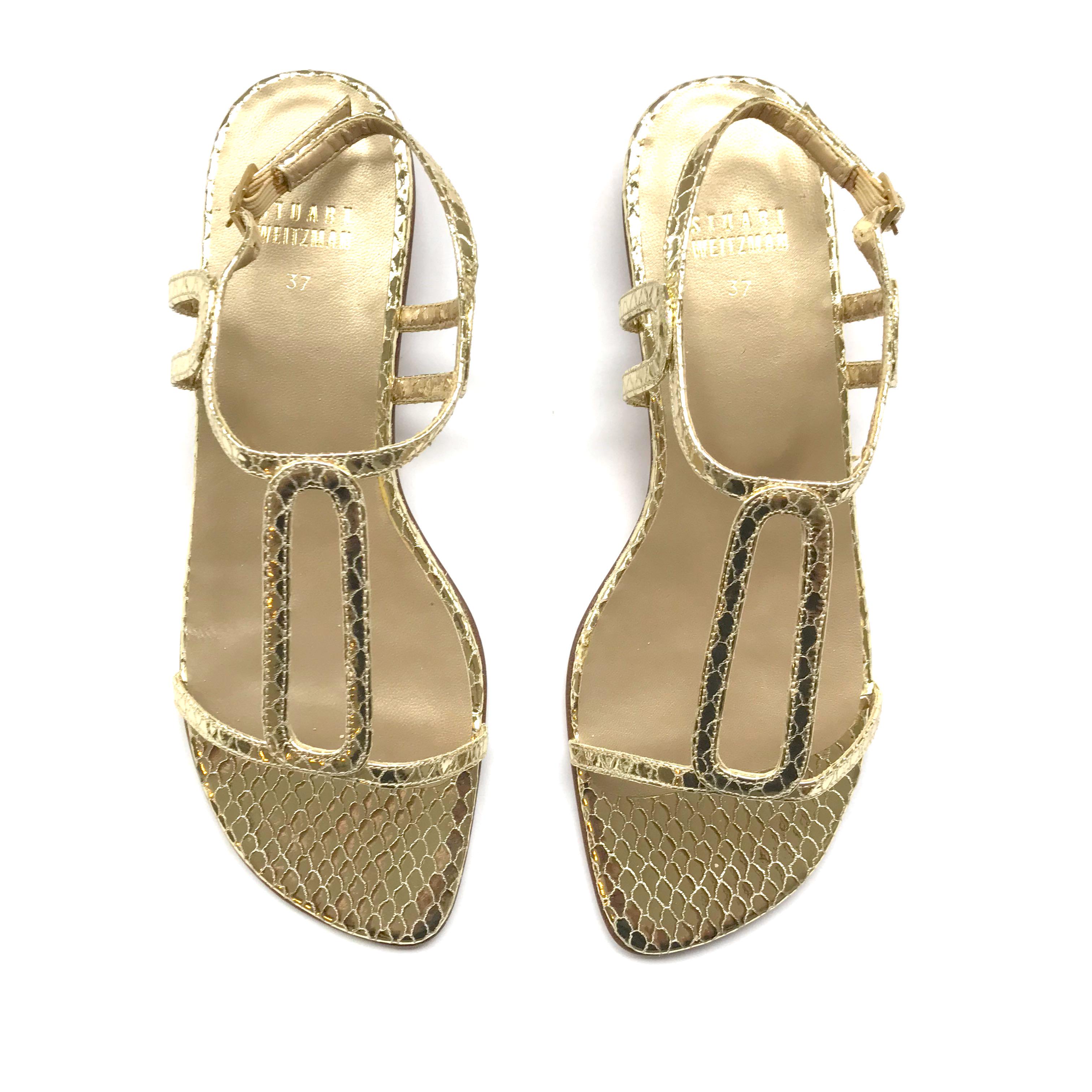 gold summer sandals