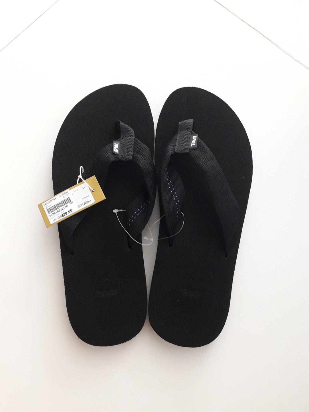 TEVA Slippers - Black, Men's Fashion 