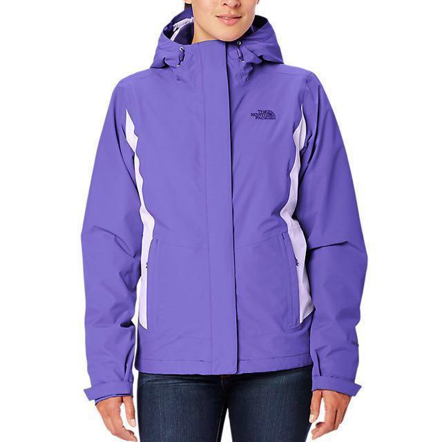 Purple north face cheap jacket womens