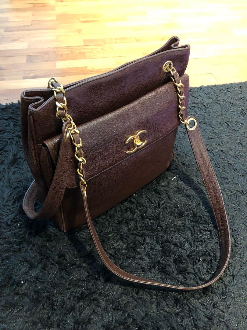 Vintage Chanel Brown Shoulder Caviar Bag, Women's Fashion, Bags & Wallets, Shoulder  Bags on Carousell