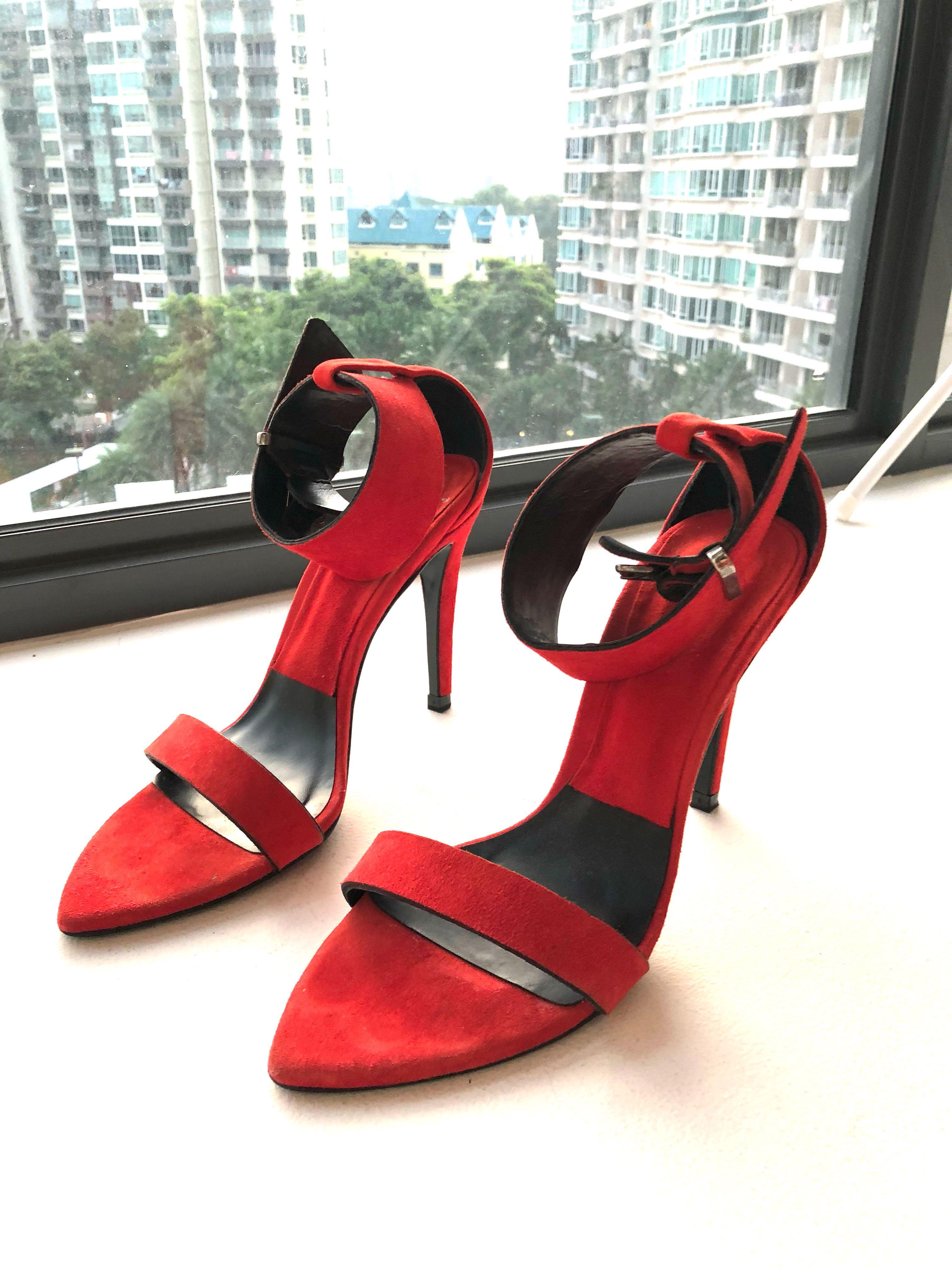 Zara red heels in size 38, Women's 