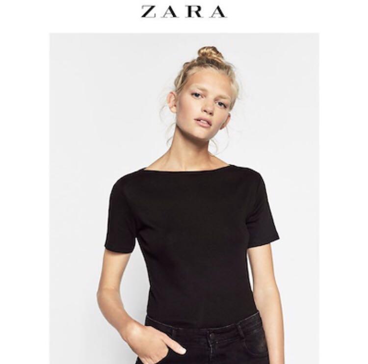 zara boat neck top