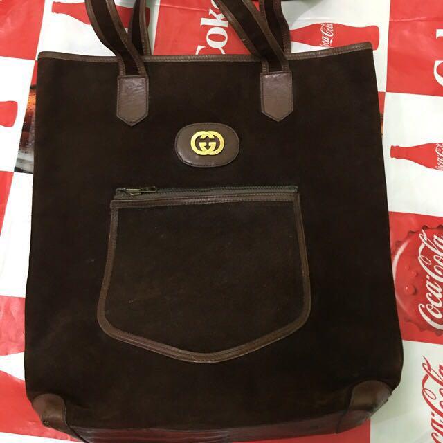 gucci suede tote
