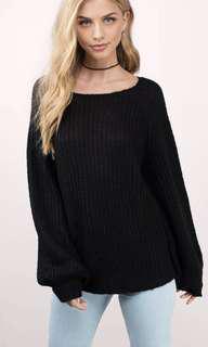 Black Knitted Oversized Jumper (M-L)