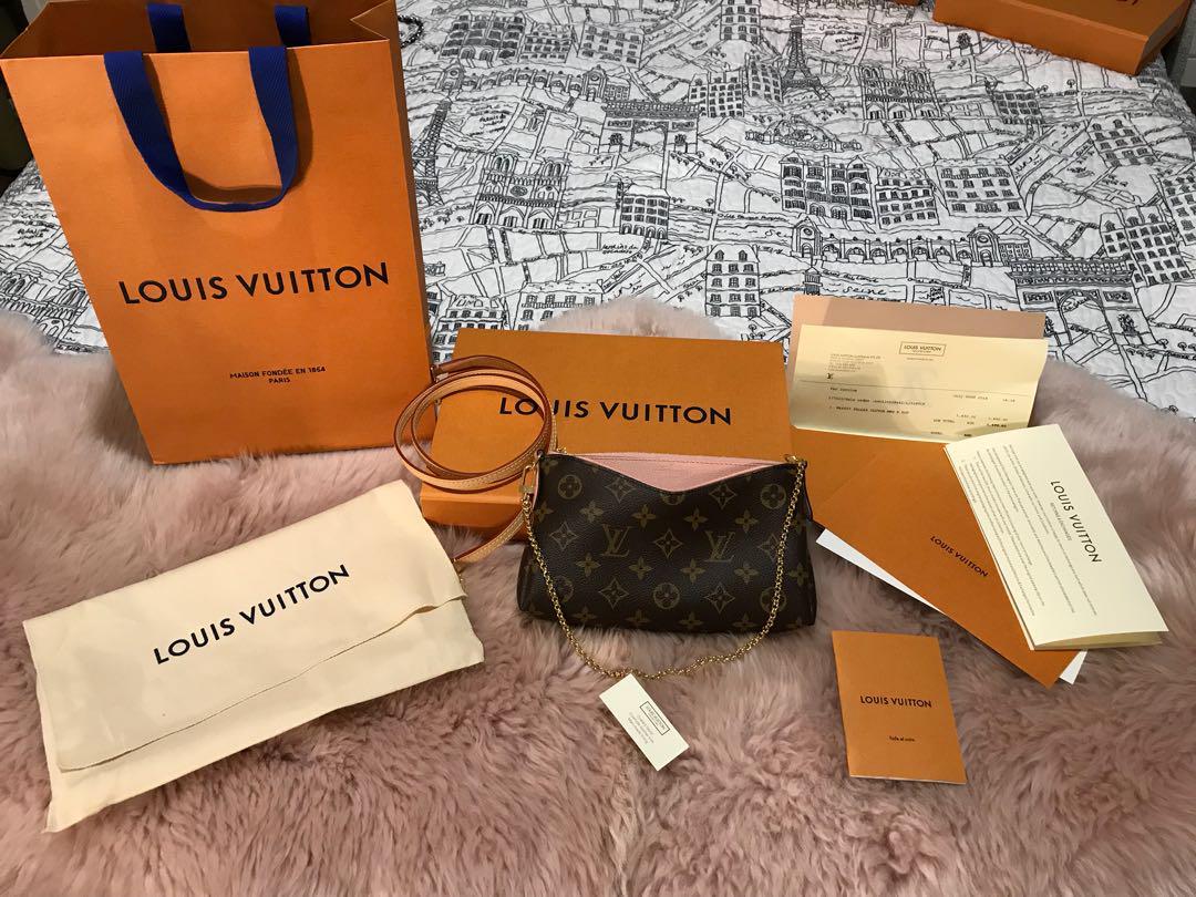 Louis Vuitton, Bags, W Receipt Authentic Louis Vuitton Pallas Clutch