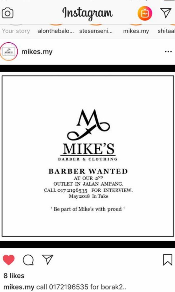 Barber Hairstylist Wanted In Ampang Kl Jobs Full Time Others On Carousell