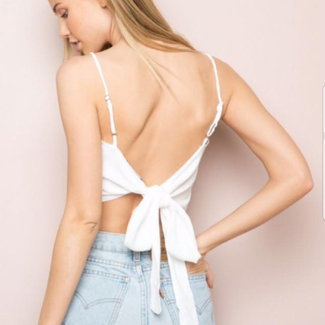 white tie top