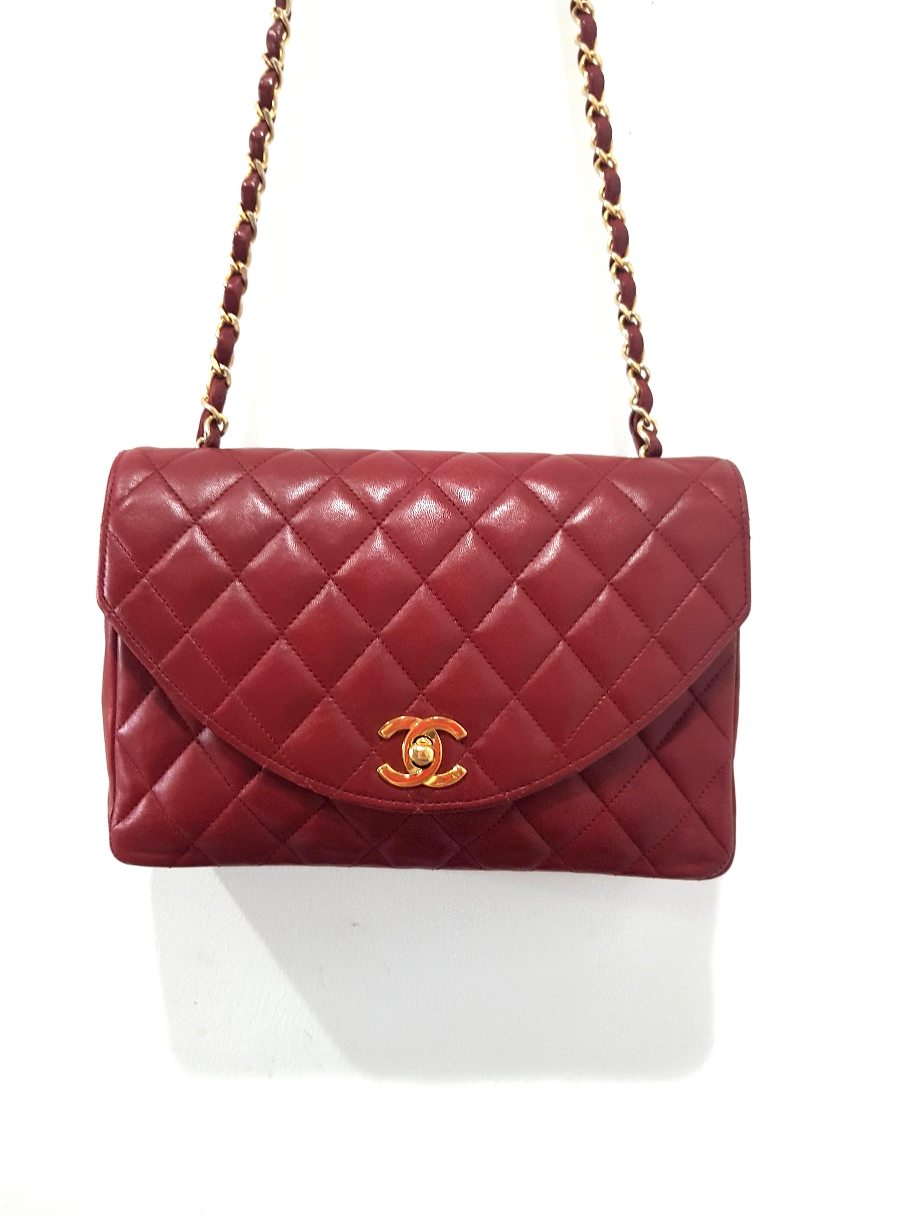 chanel sling bag red