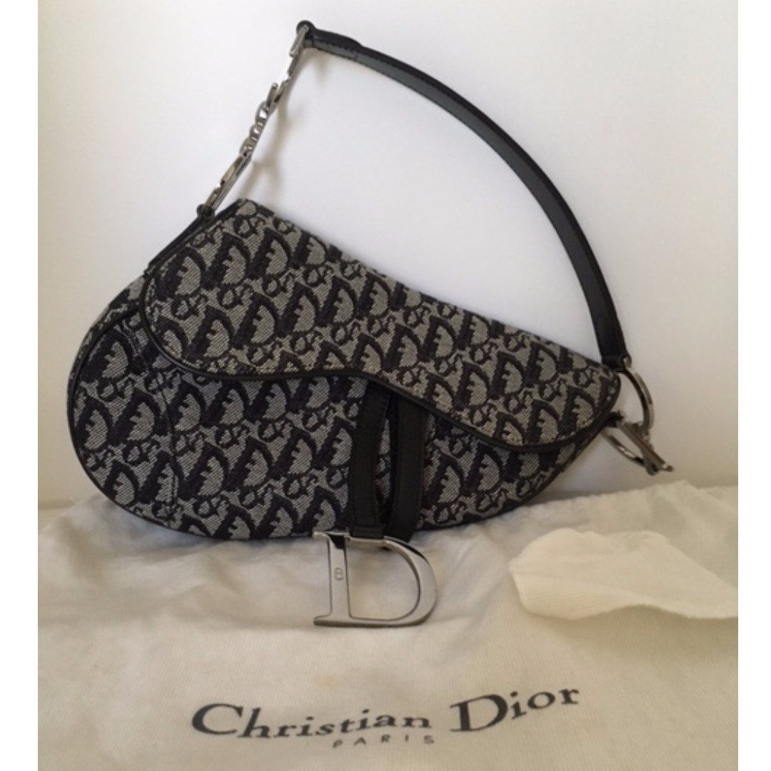 dior saddle bag silver