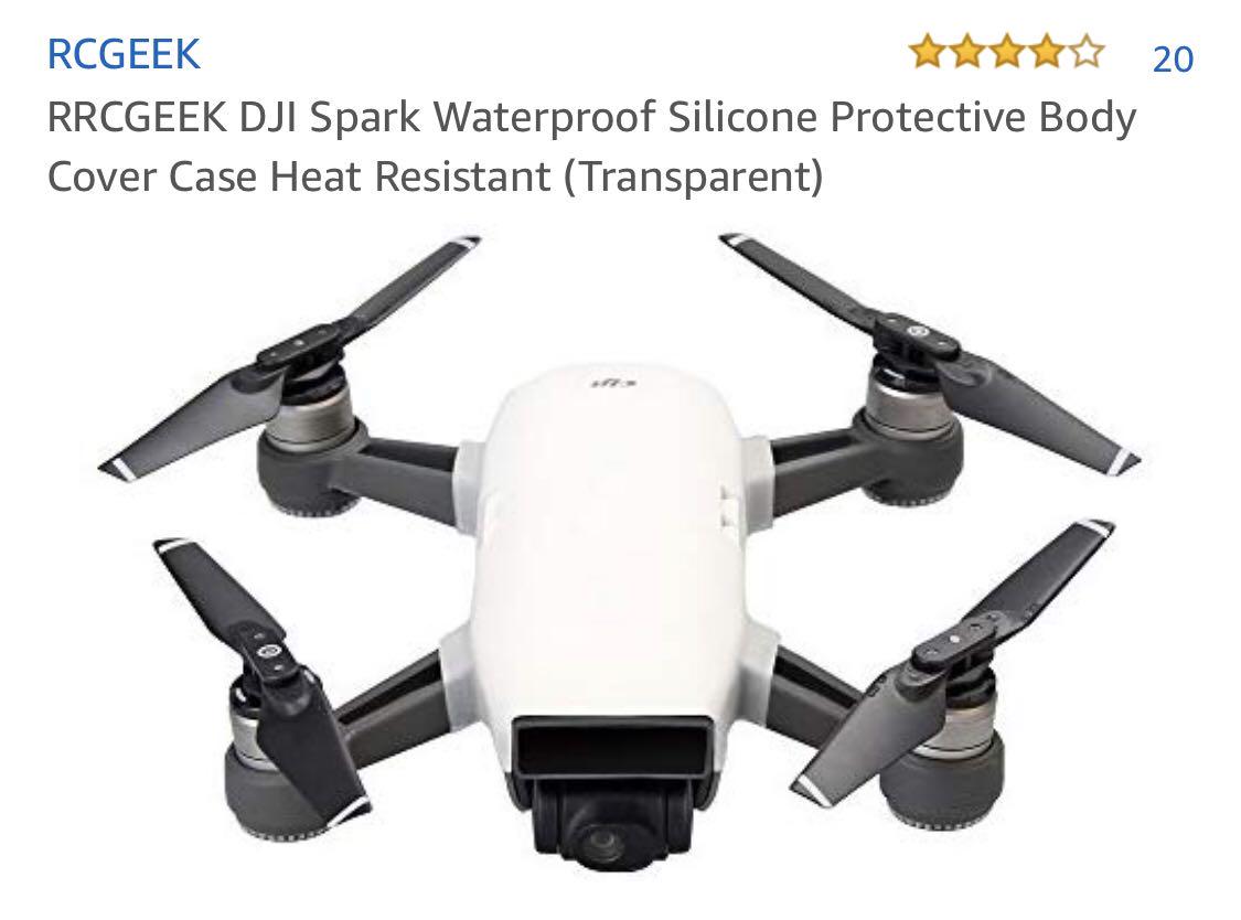 Dji Spark Transparent Silicon Case Rcgeek Quality Photography Drones On Carousell