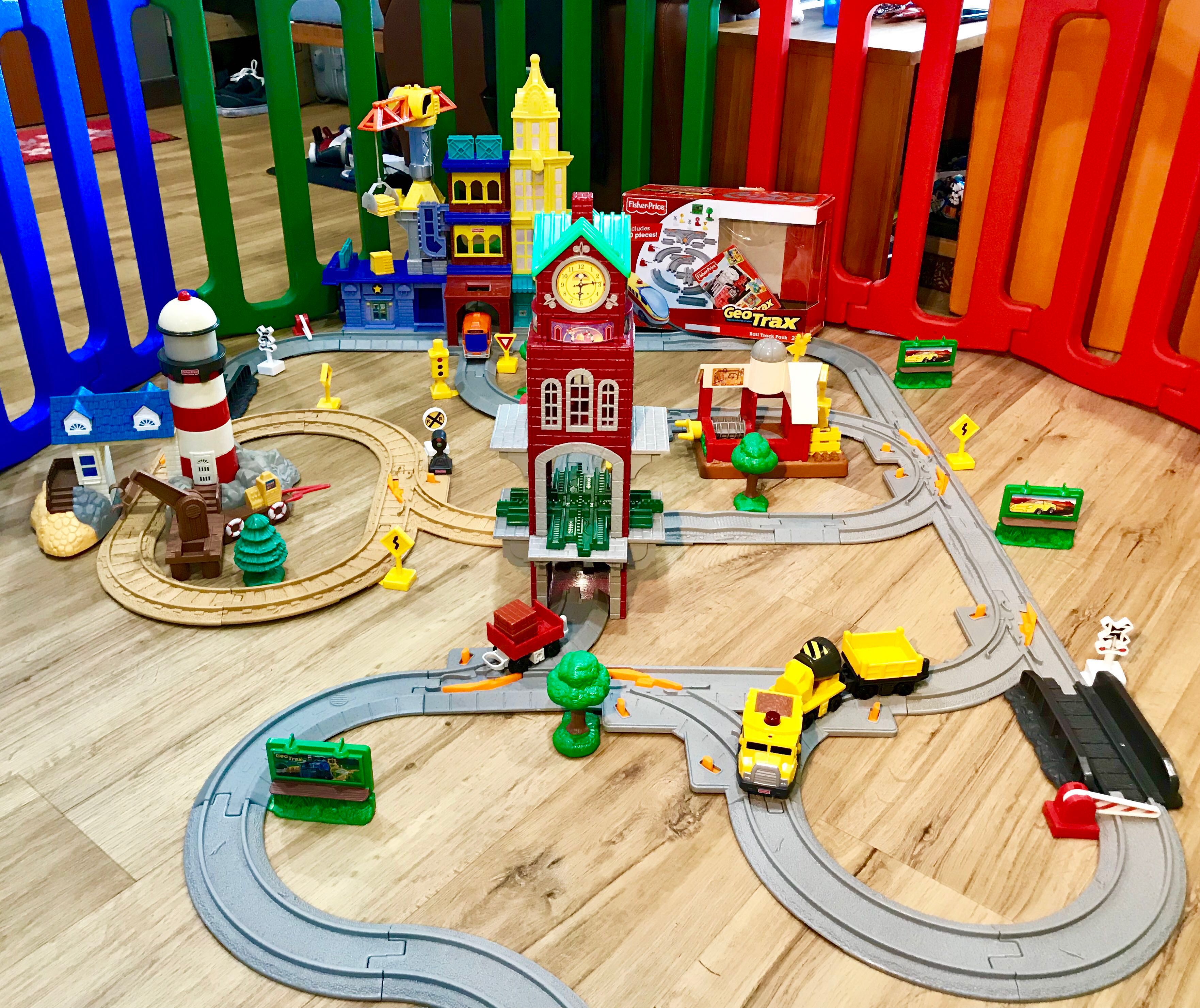 fisher price geotrax rail and road system