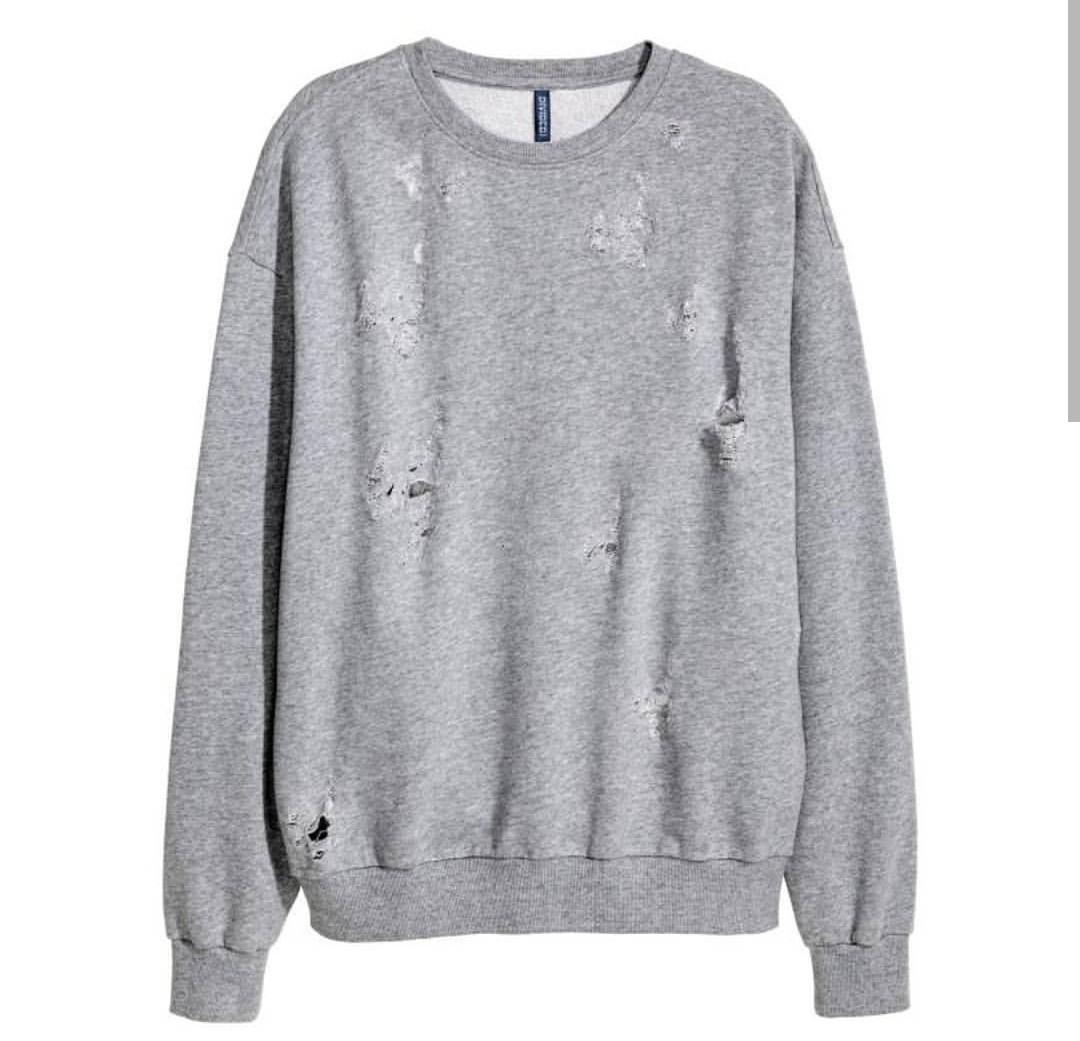 H&m trashed sweatshirt top