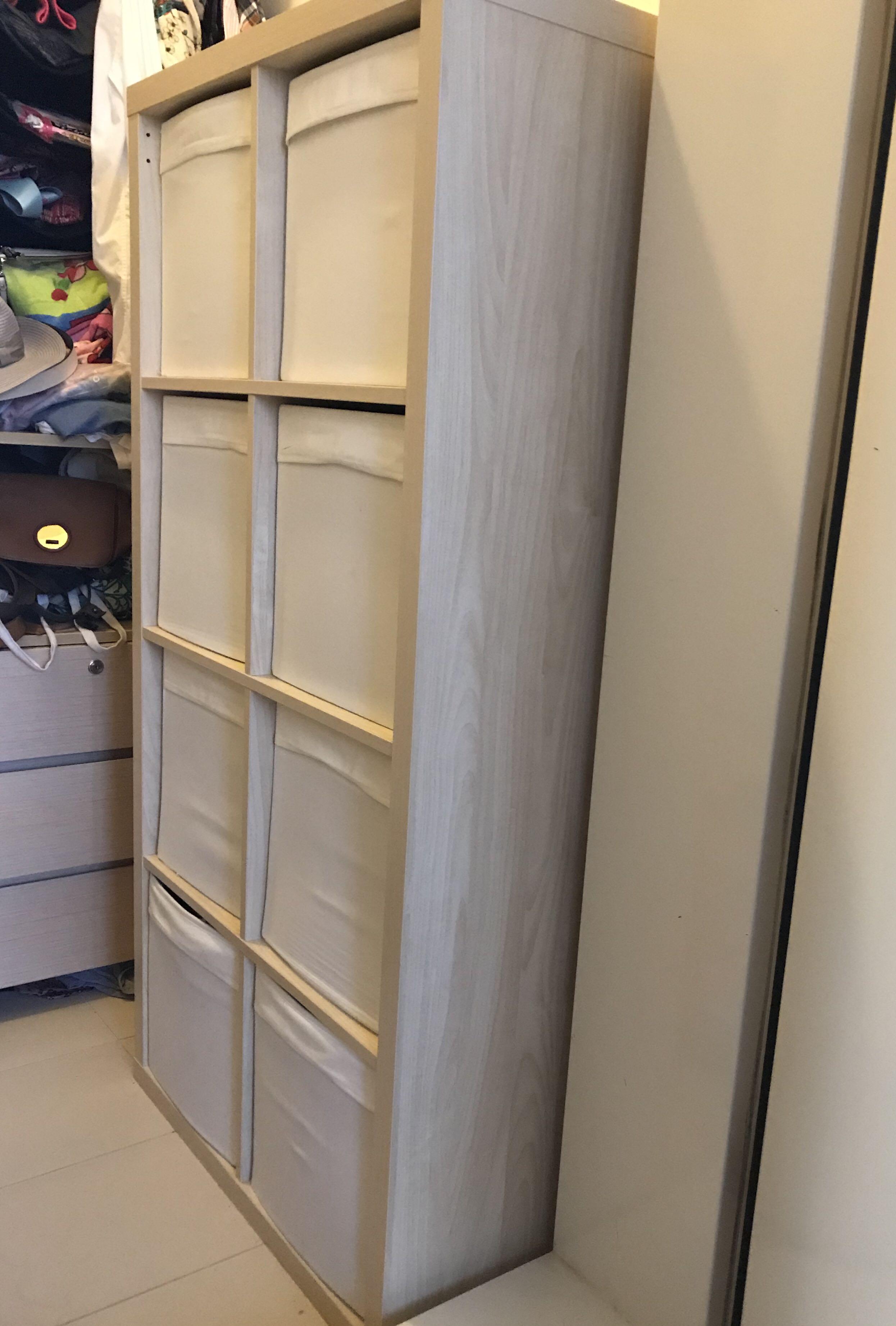 Ikea Kallax Shelf With 8 Boxes Furniture Shelves Drawers On Carousell