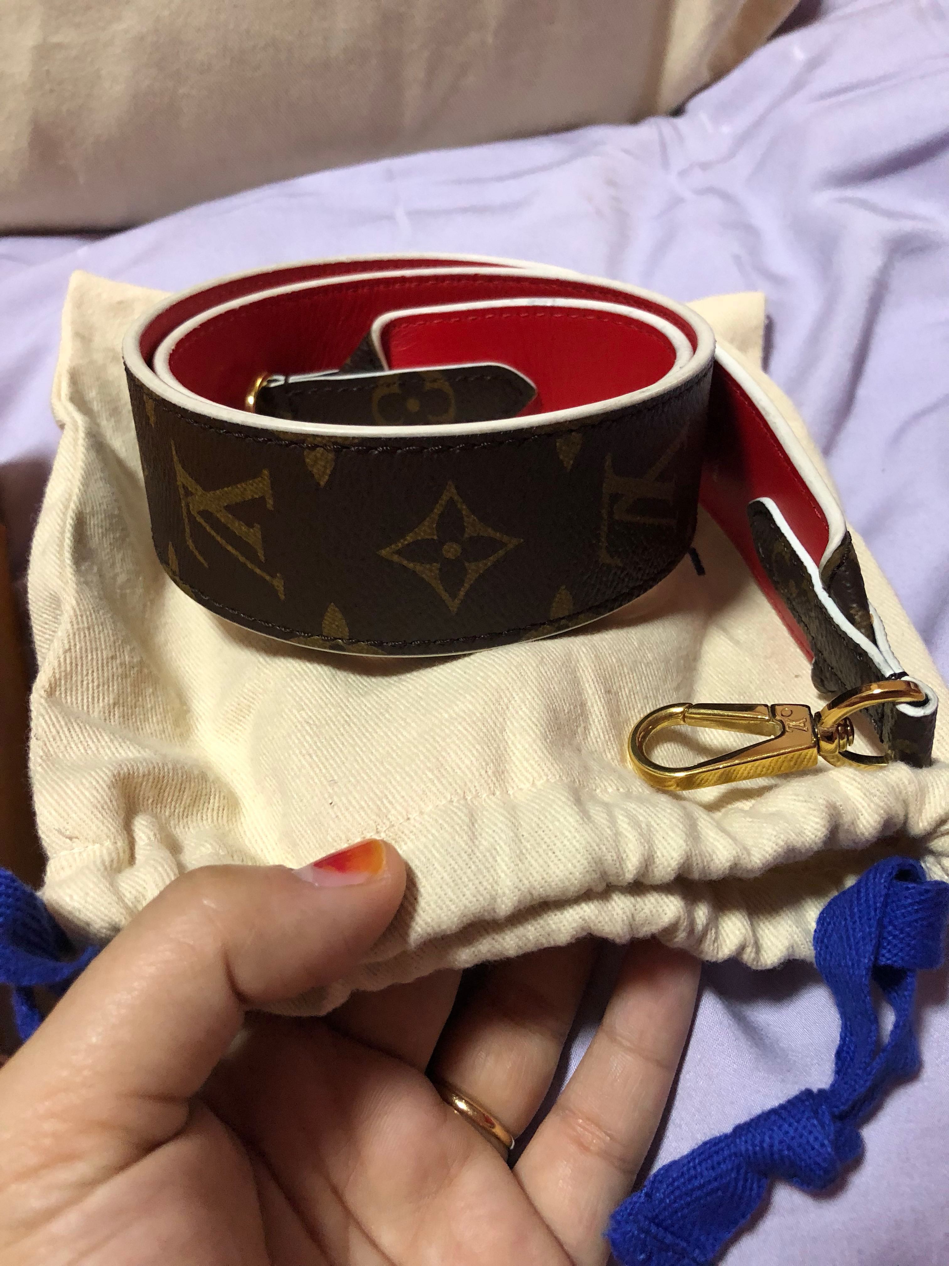 LV Louis Vuitton Bandouliere Strap Monogram Rouge (Red), Women's Fashion,  Bags & Wallets, Purses & Pouches on Carousell