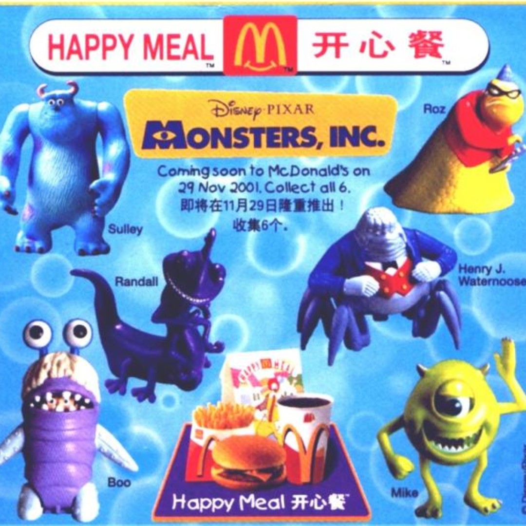 Mcdonald Monsters Inc Happy Meal Toy Complete Set Hobbies Toys