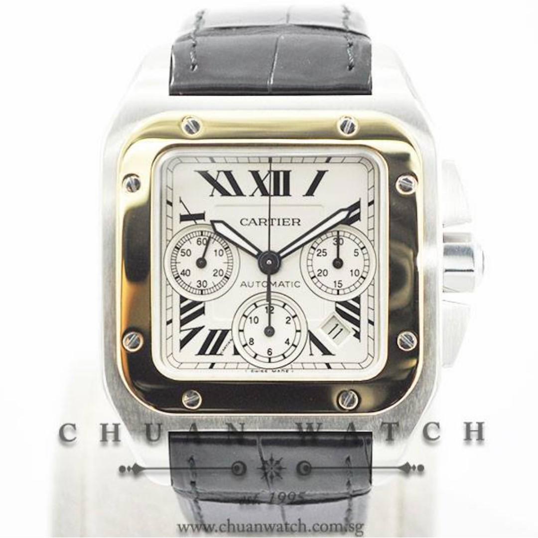 cartier santos 100 xl chronograph discontinued