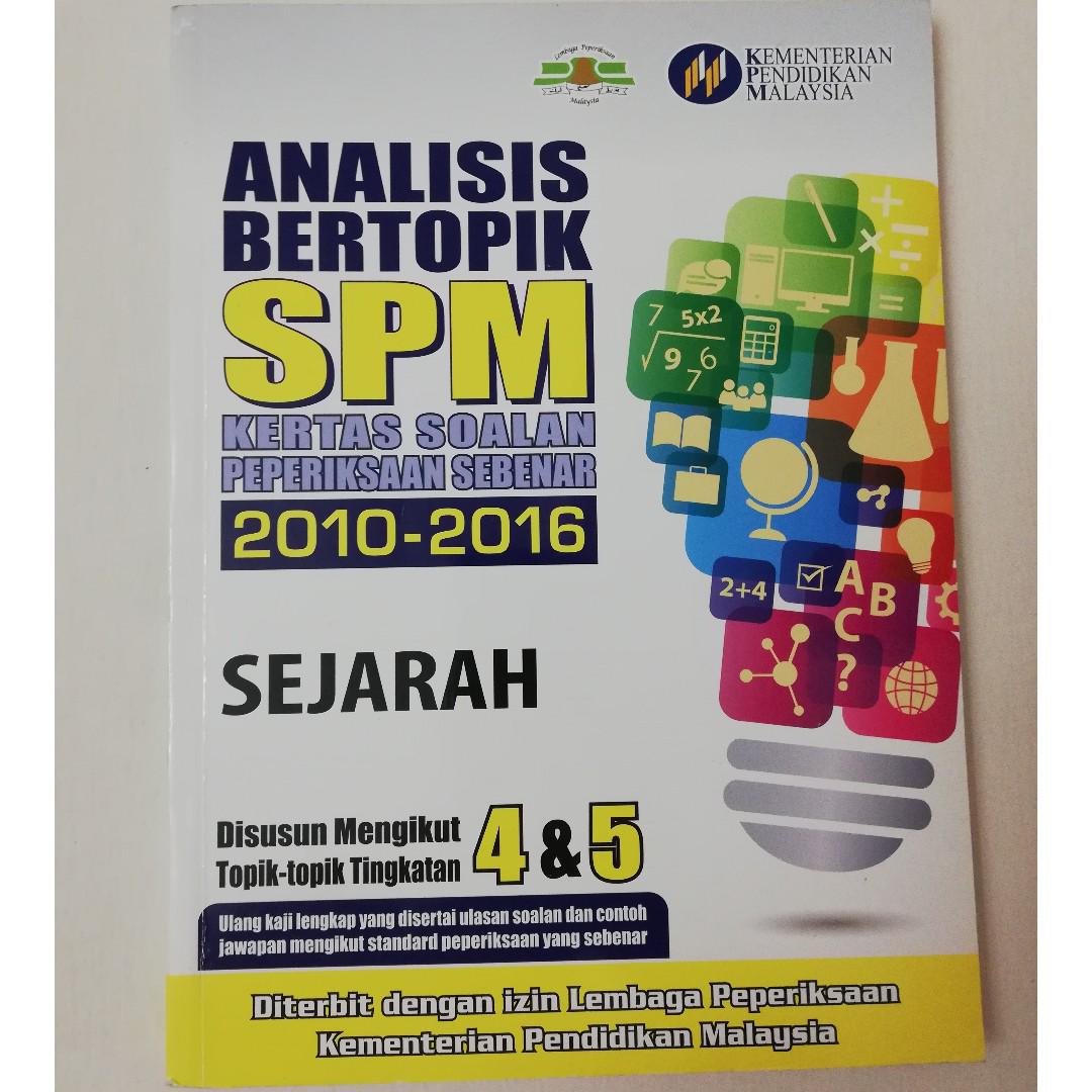 Kertas Soalan Peperiksaan Sebenar Spm 2010 2016 Sejarah Textbooks On Carousell