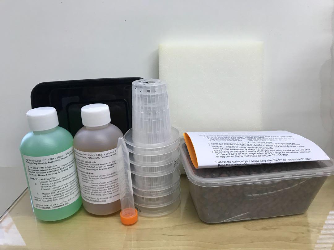 Upgraded Basic Hydroponics Kratky Starter Kit Gardening