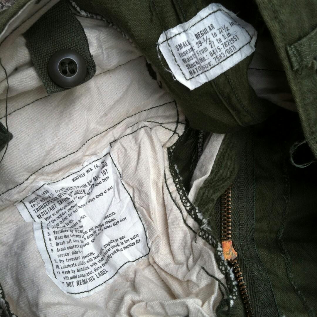 vintage 70's military issue m65 cargo 