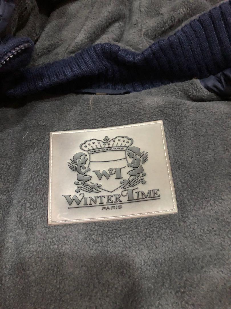 Winter down jacket (Category: Coats, Jackets and Outerwear) located in Singapore. Submitted by binteabd (Listing ID 184633897, Image 3). Description: Selling a preloved dark blue down jacket from Winter Time. Condition 9/10. Selling cos it doesn’t fit my Daughter. Information as in the pictures. Measurements : Sleeve - 54cm Shoulder - 48cm Width (straight) - 57cm Length - 64cm.