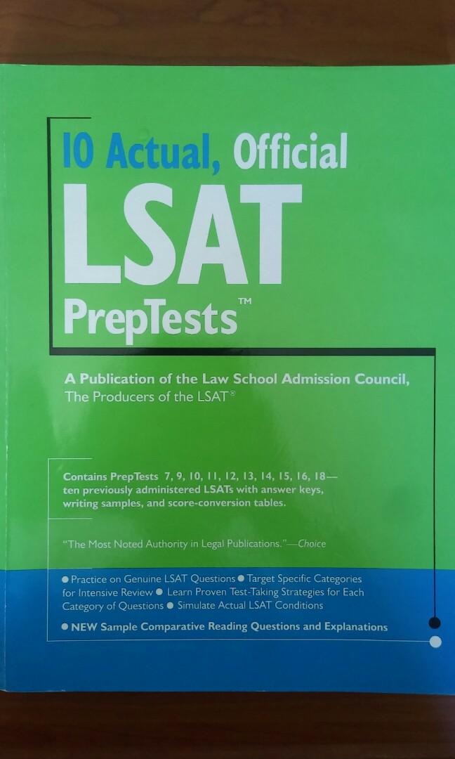 10 Actual Official Lsat Preptests Books Stationery Textbooks