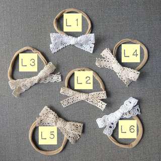 Lacey Series: Baby Bow Headbands