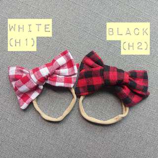 Gingham Series: Baby Bow Headbands