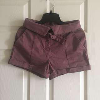 Dynamite shorts rose red with belt