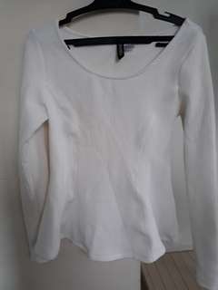 H&M long sleeves off white