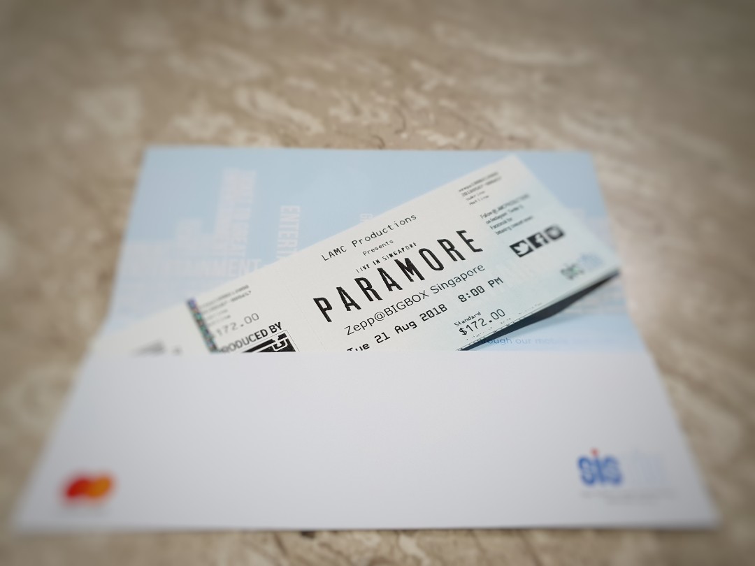 1 ticket to Paramore, Tickets & Vouchers, Event Tickets on Carousell