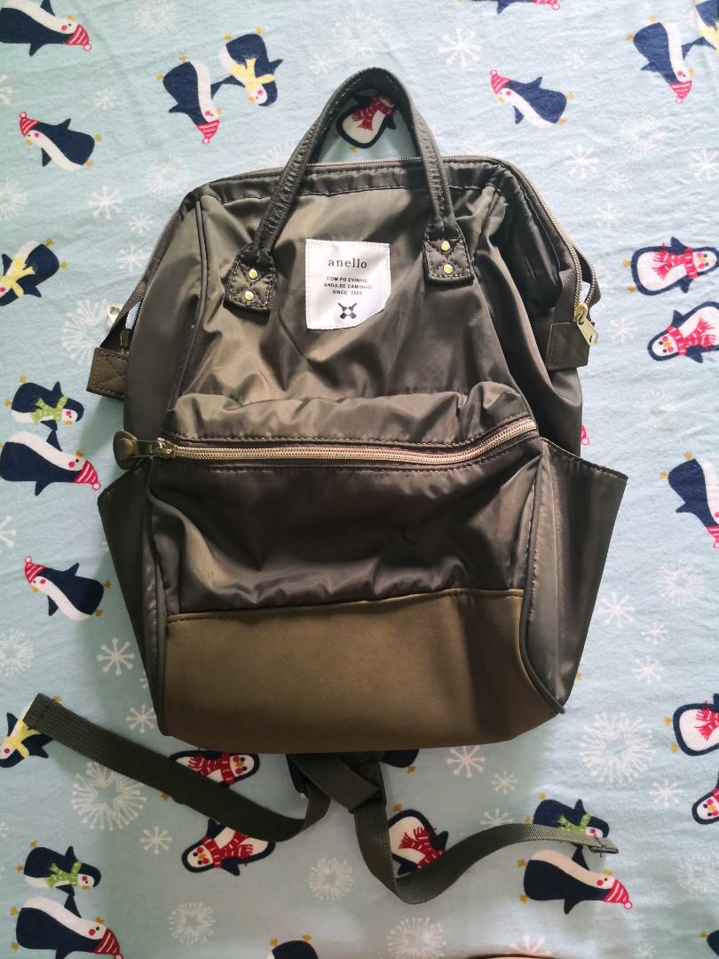 Anello Nylon Mini Backpack in Grey Beige