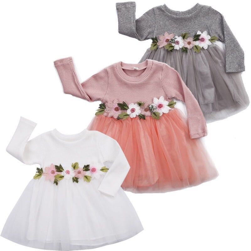 baby girl long sleeve tutu dress