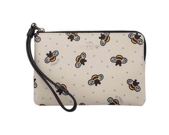 Coach Limited Edition Leather Bumble Bee Print Wristlet (Brand New),  Women's Fashion, Bags & Wallets, Purses & Pouches on Carousell