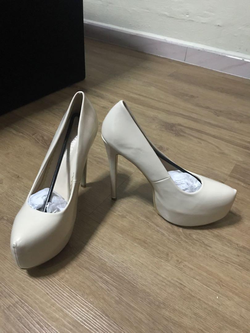 White 5 inch heels online