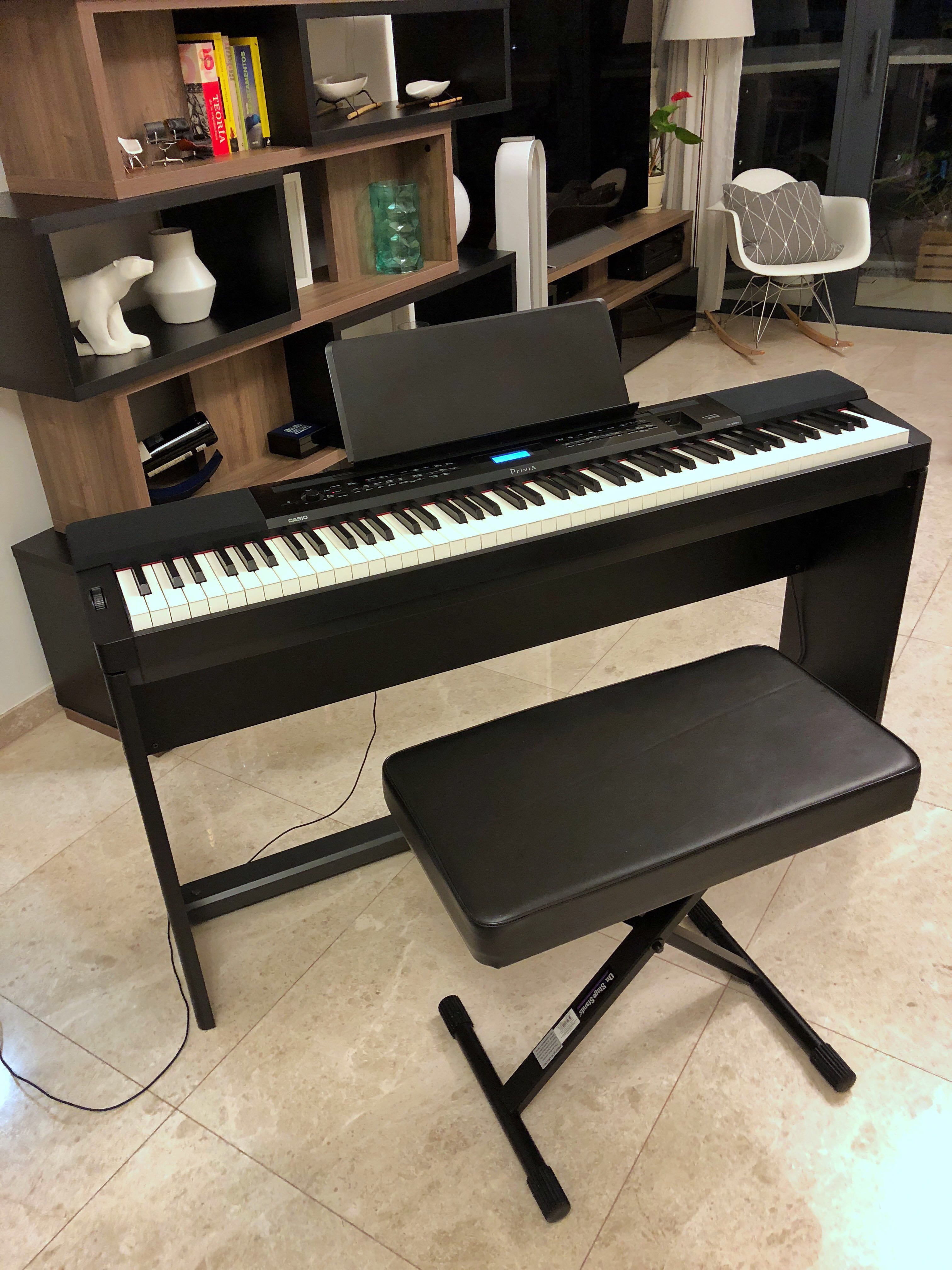 Digital Piano Casio Privia PX350 with stand pedals stool and accessories. Working perfectly great condition