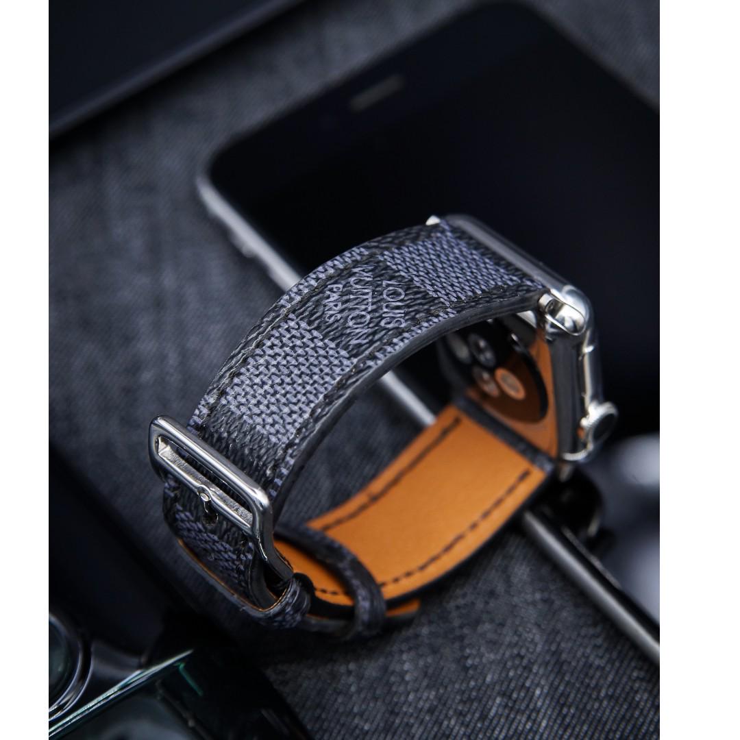 LV Apple Watch Band Louis Vuitton iwatch Band LV | Damier Ebene Watch Band | Customized iwatch ...