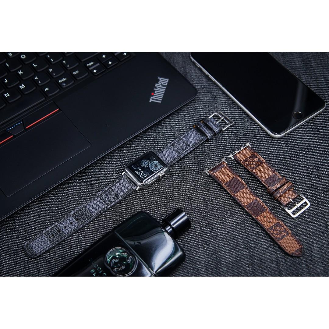 louis vuitton damier apple watch band