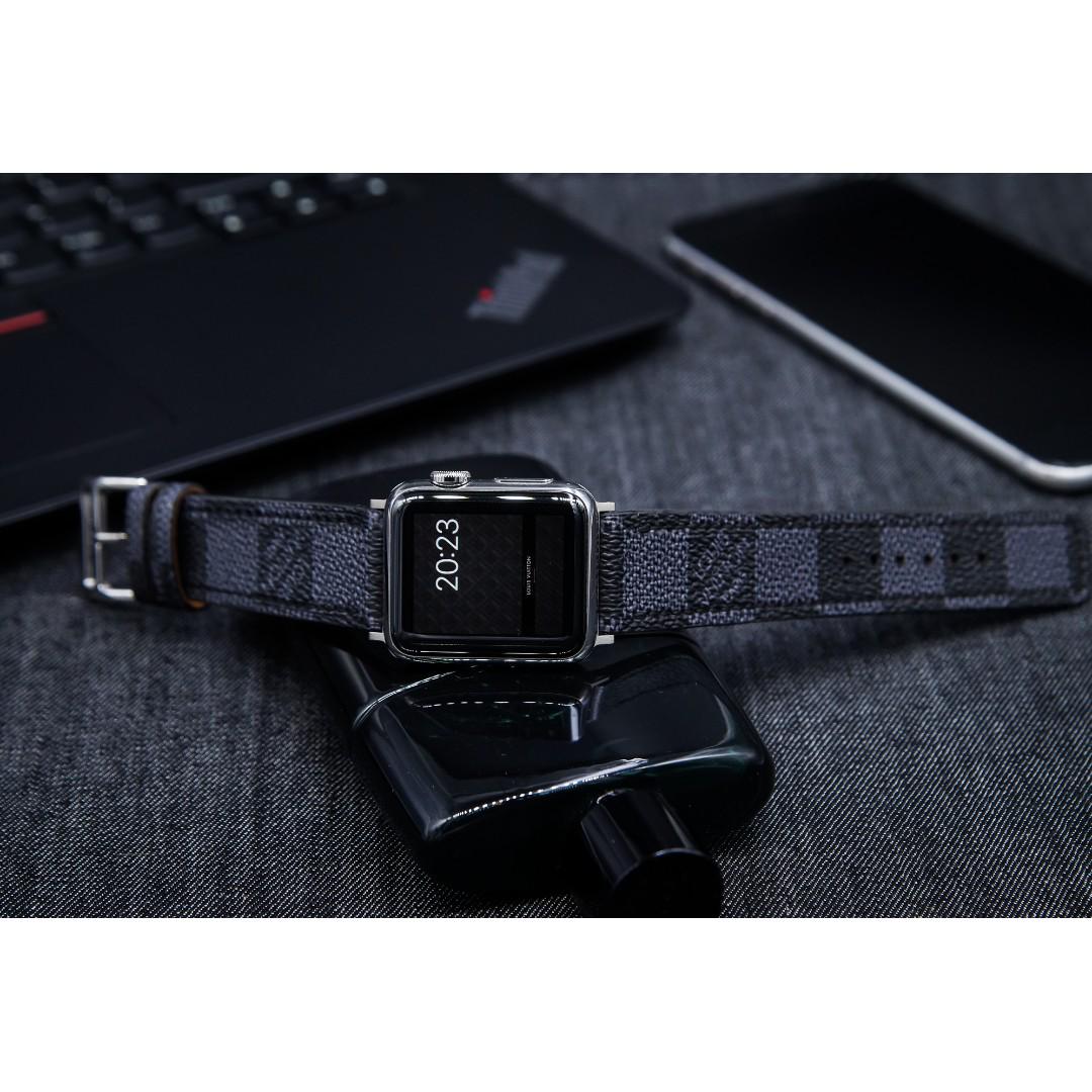 LV Apple Watch Band Louis Vuitton iwatch Band LV | Damier Ebene Watch Band | Customized iwatch ...