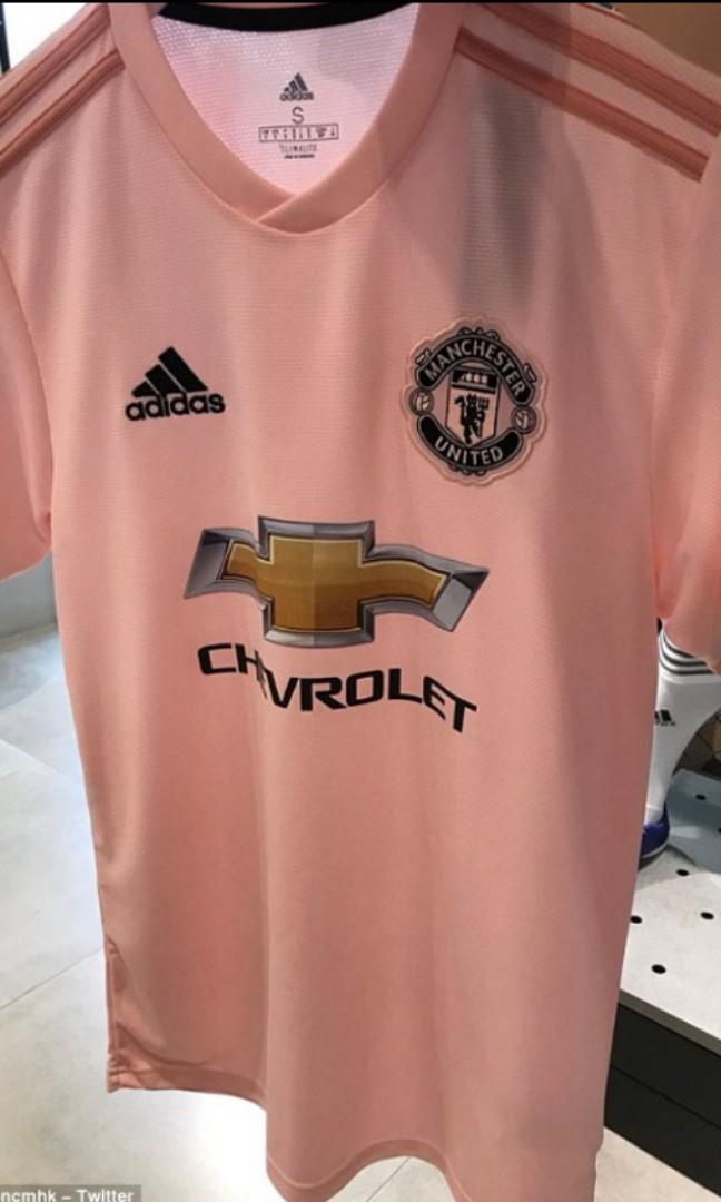 Manchester United Pink Away 18 19 Sports Sports Apparel On Carousell