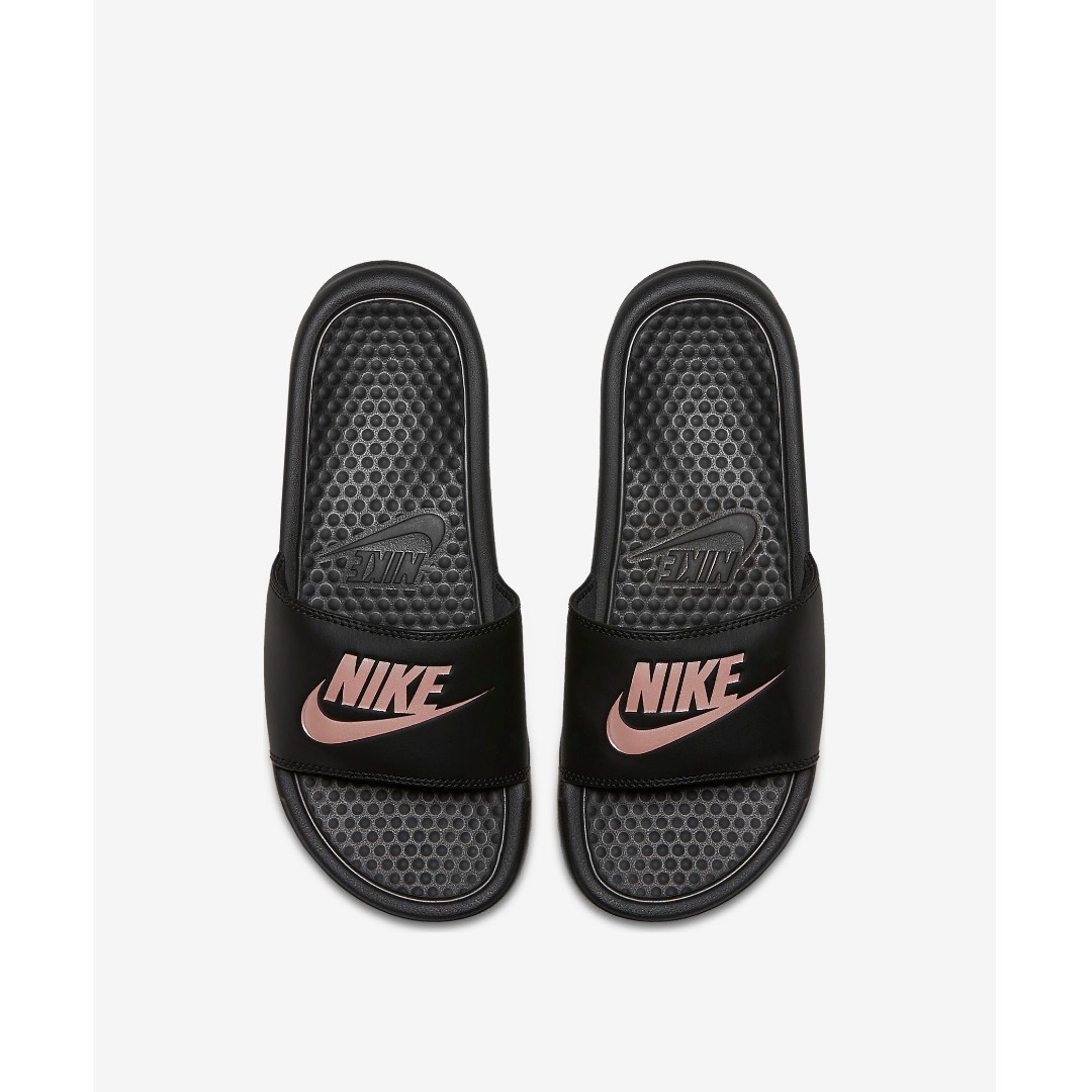 nike benassi slides rose cheap online