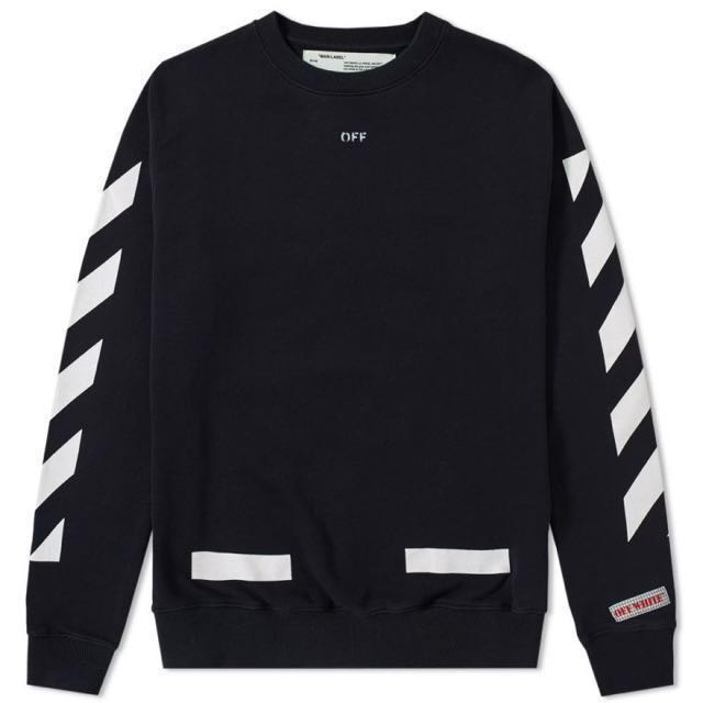 OFF WHITE DIAGONAL ARROWS CREWNECK SWEATSHIRT Men s Fashion Tops