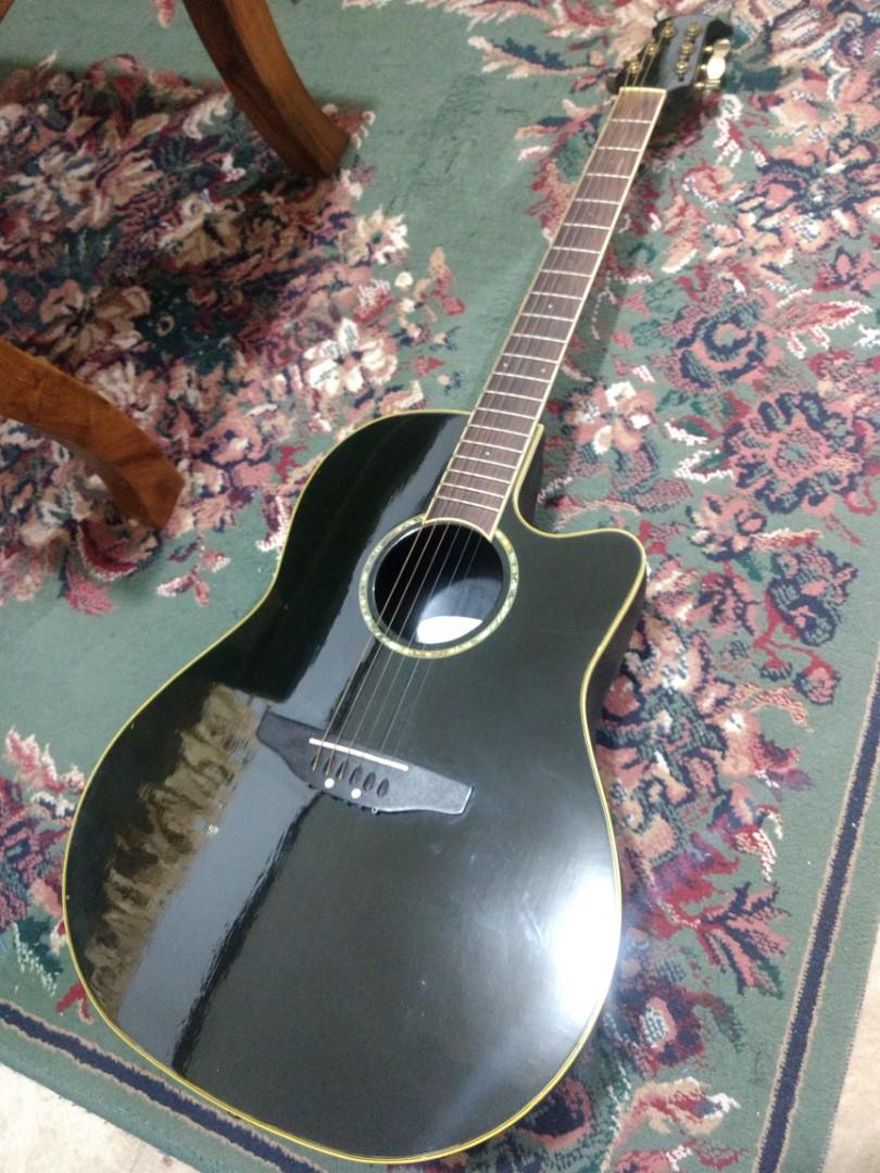 Ovation Acoustic Guitar (Celebrity CC24 Black), Hobbies & Toys, Music