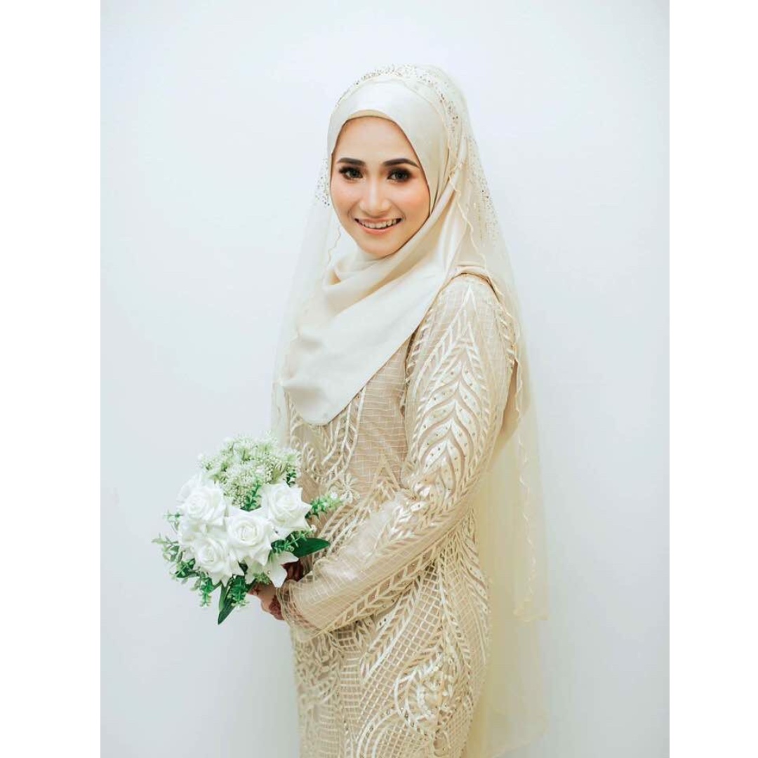 Rent Baju Nikah Beige Brown And Gold Muslimah Fashion Two