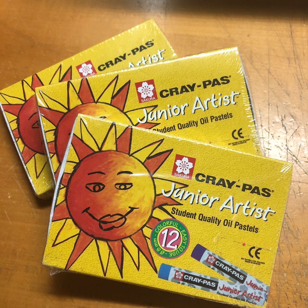 Sakura Junior Artist student quality oil pastels 12colors 櫻花牌油粉彩12色, 興趣