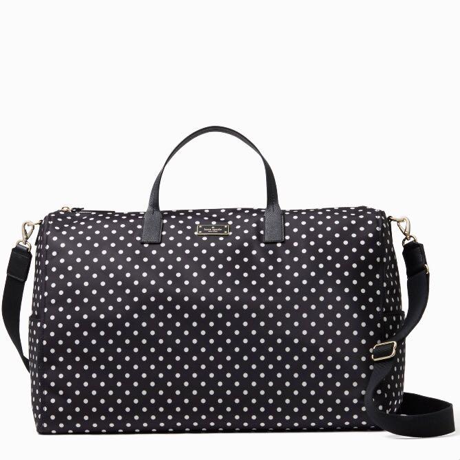 SALE Kate Spade Blake Avenue Filipa Duffle Shopping Workout Gym Bag Diamond  Dot Polka Dot Black White, Women's Fashion, Bags & Wallets, Tote Bags on  Carousell