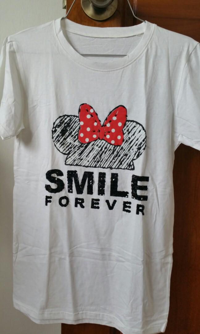 Sequins Tees (Category: Shirts) located in Singapore. Submitted by everly (Listing ID 184767410, Image 1). Description: Brand new tee Cotton material Free sizing cutting slightly bigger for pic 2 Fixed price $15 each.