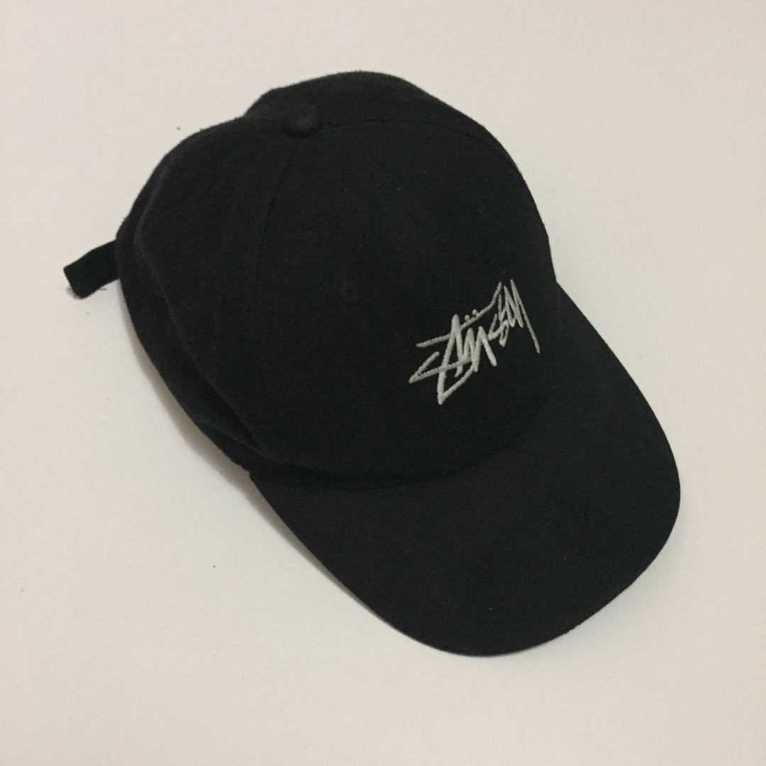 black stussy dad hat