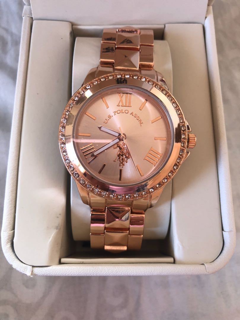Us polo hotsell rose gold watch